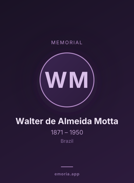 Memorial portrait of Walter de Almeida Motta
