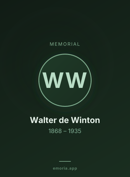 Memorial portrait of Walter de Winton