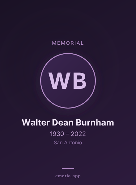 Memorial portrait of Walter Dean Burnham