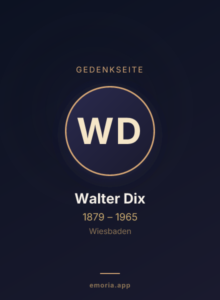 Gedenkportrait von Walter Dix