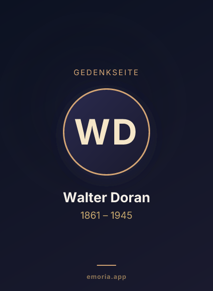 Gedenkportrait von Walter Doran