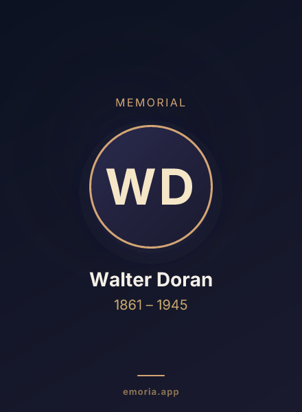 Memorial portrait of Walter Doran