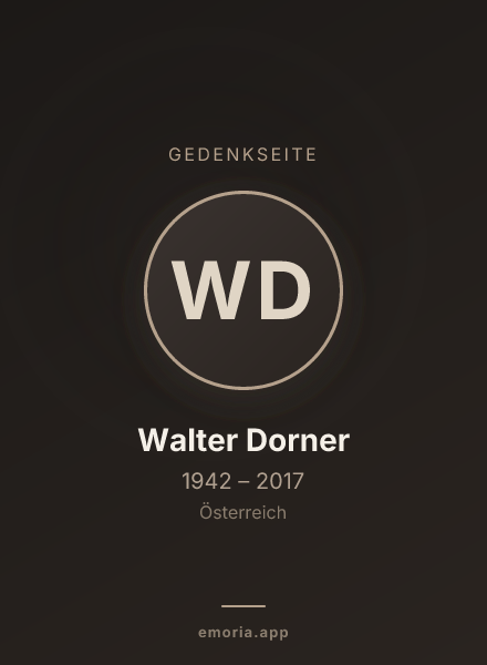 Gedenkportrait von Walter Dorner