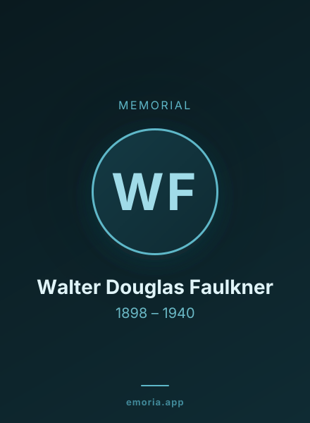 Memorial portrait of Walter Douglas Faulkner