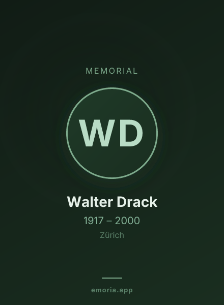 Memorial portrait of Walter Drack