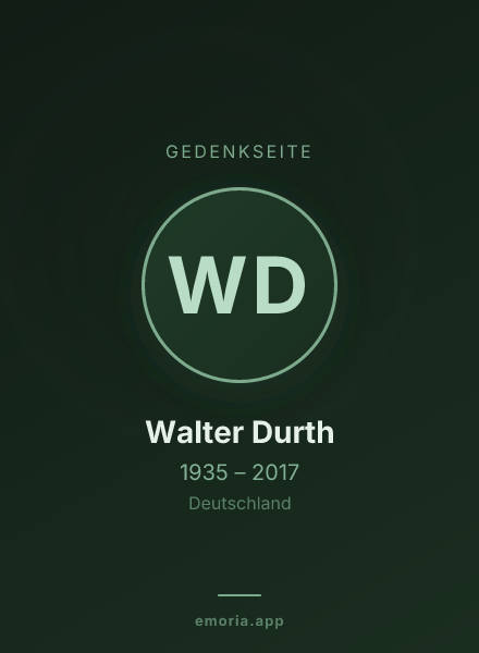 Gedenkportrait von Walter Durth