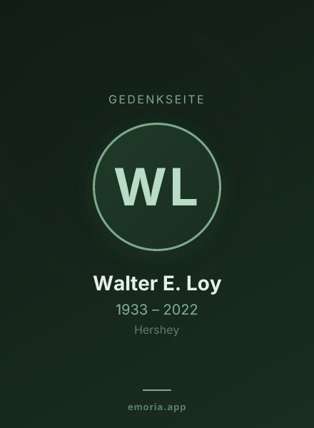 Gedenkportrait von Walter E. Loy