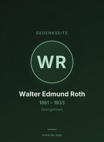 Gedenkportrait von Walter Edmund Roth