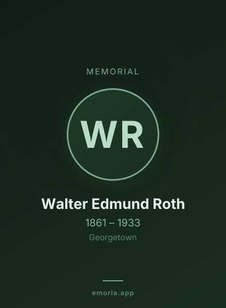 Memorial portrait of Walter Edmund Roth