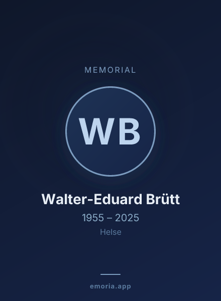 Memorial portrait of Walter-Eduard Brütt