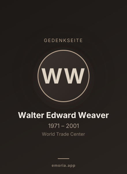 Gedenkportrait von Walter Edward Weaver