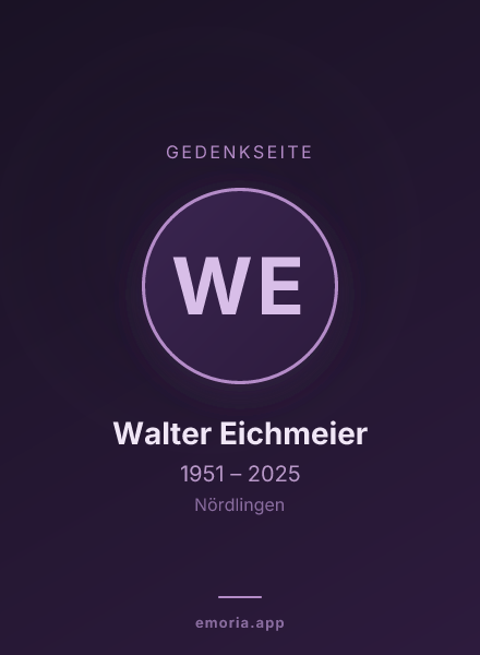 Gedenkportrait von Walter Eichmeier