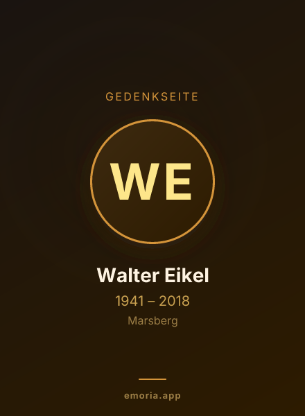 Gedenkportrait von Walter Eikel