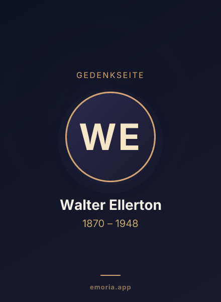 Gedenkportrait von Walter Ellerton