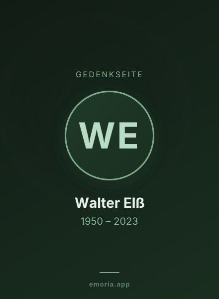 Gedenkportrait von Walter Elß
