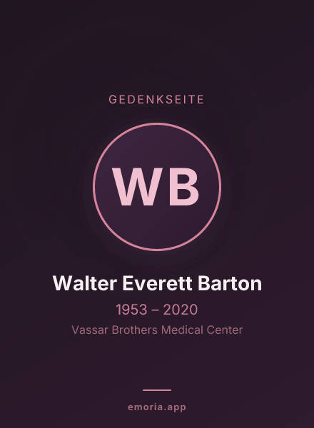 Gedenkportrait von Walter Everett Barton