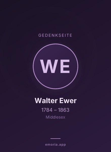 Gedenkportrait von Walter Ewer