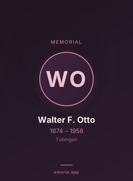 Memorial portrait of Walter F. Otto