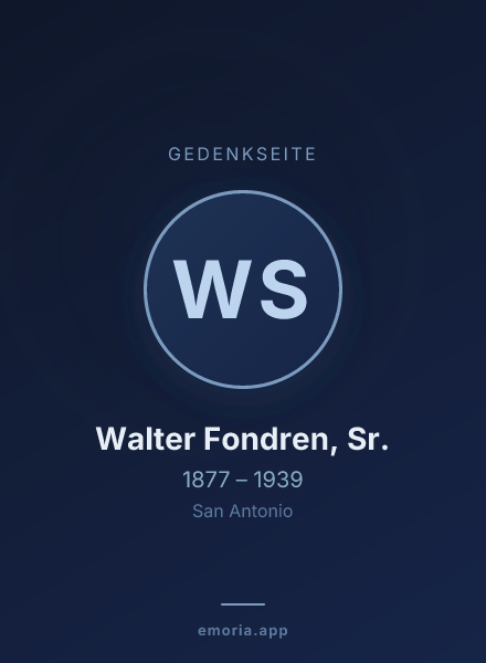 Gedenkportrait von Walter Fondren, Sr.