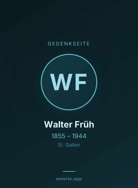 Gedenkportrait von Walter Früh