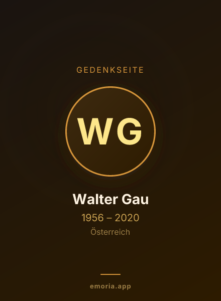 Gedenkportrait von Walter Gau
