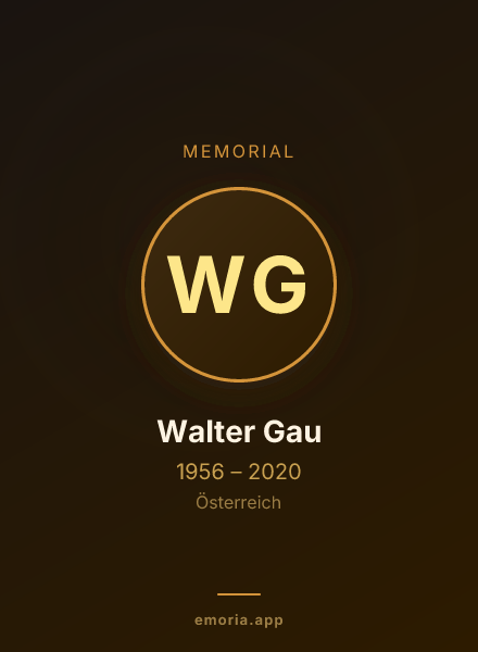 Memorial portrait of Walter Gau