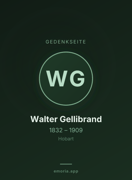 Gedenkportrait von Walter Gellibrand