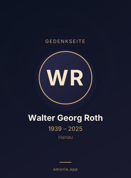 Gedenkportrait von Walter Georg Roth