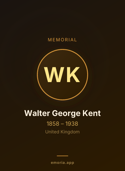 Memorial portrait of Walter George Kent