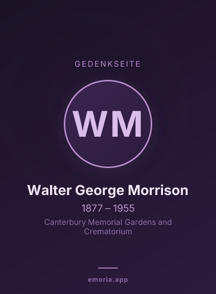 Gedenkportrait von Walter George Morrison