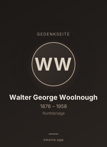 Gedenkportrait von Walter George Woolnough