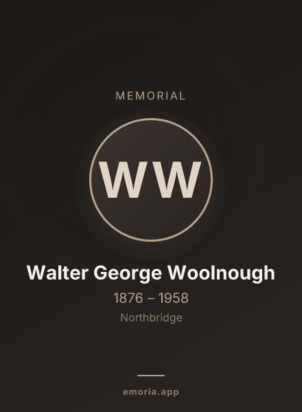 Memorial portrait of Walter George Woolnough