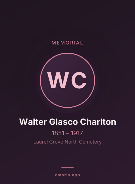 Memorial portrait of Walter Glasco Charlton