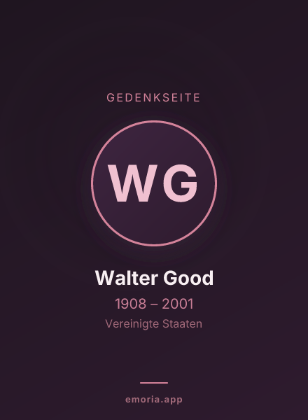 Gedenkportrait von Walter Good