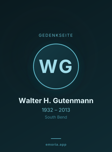 Gedenkportrait von Walter H. Gutenmann
