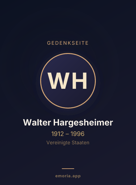 Gedenkportrait von Walter Hargesheimer