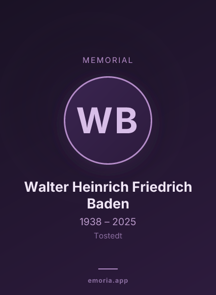 Memorial portrait of Walter Heinrich Friedrich Baden