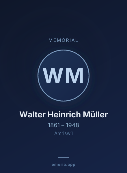 Memorial portrait of Walter Heinrich Müller