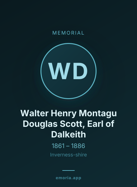Memorial portrait of Walter Henry Montagu Douglas Scott, Earl of Dalkeith
