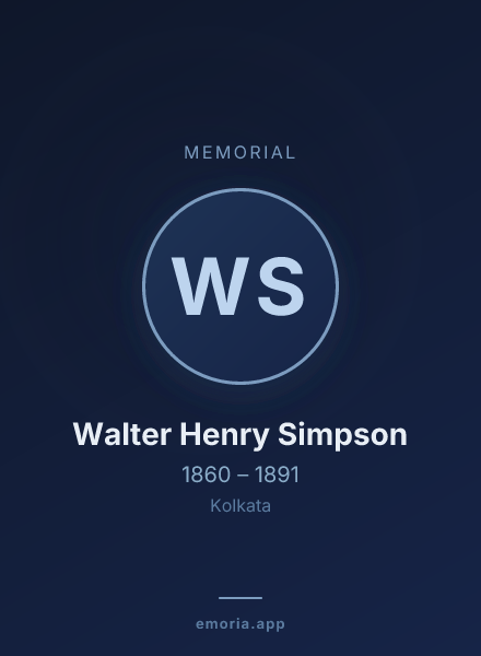 Memorial portrait of Walter Henry Simpson