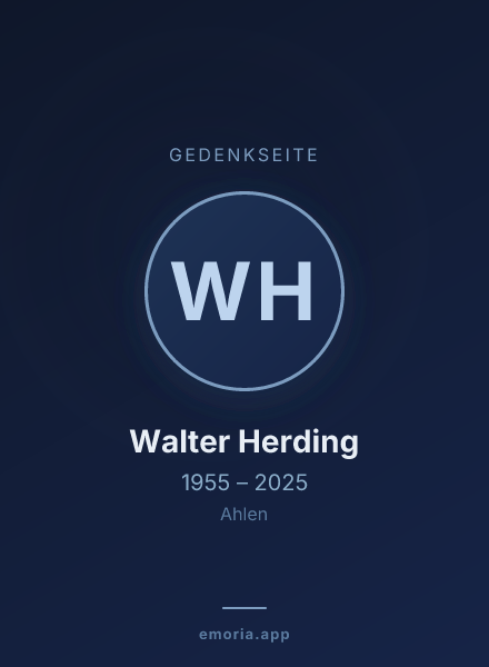 Gedenkportrait von Walter Herding