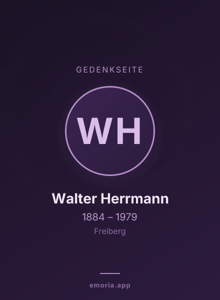 Gedenkportrait von Walter Herrmann