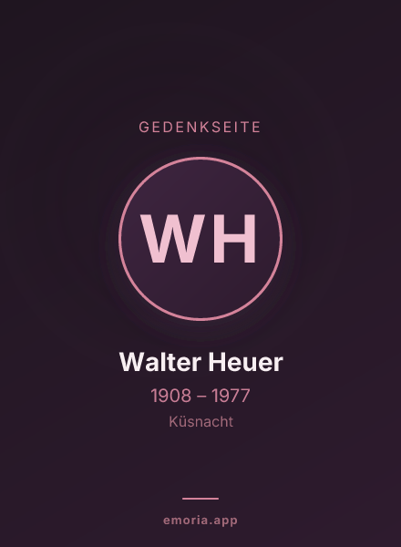 Gedenkportrait von Walter Heuer