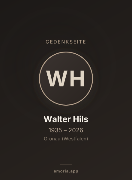Gedenkportrait von Walter Hils