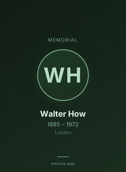 Memorial portrait of Walter How