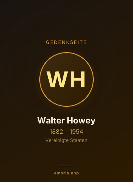 Gedenkportrait von Walter Howey