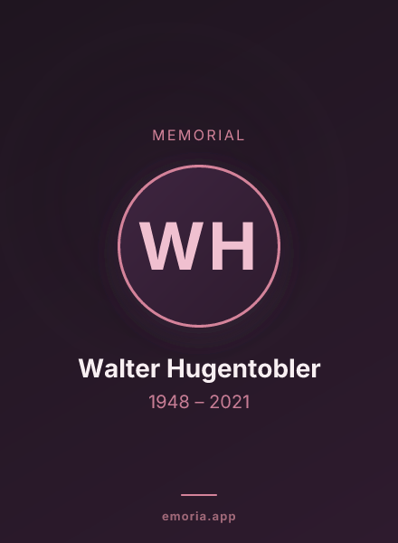 Memorial portrait of Walter Hugentobler