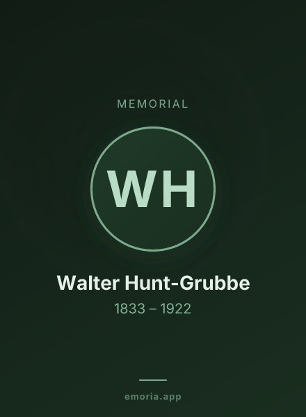Memorial portrait of Walter Hunt-Grubbe