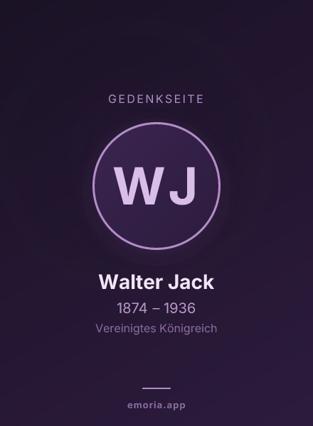 Gedenkportrait von Walter Jack