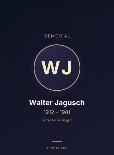 Memorial portrait of Walter Jagusch